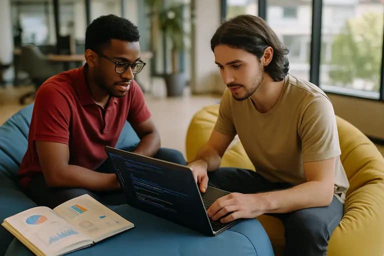 AI infrastructure team reviewing model documentation and compliance folders