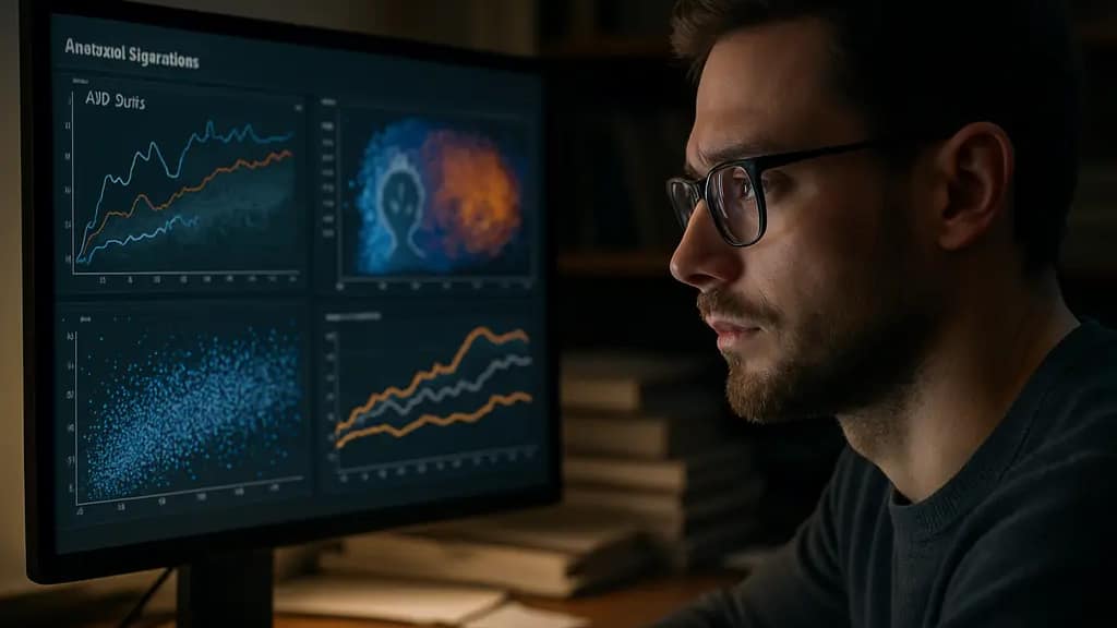 AMD AI Efficiency analysis shown through AI racks, power meters, and performance charts