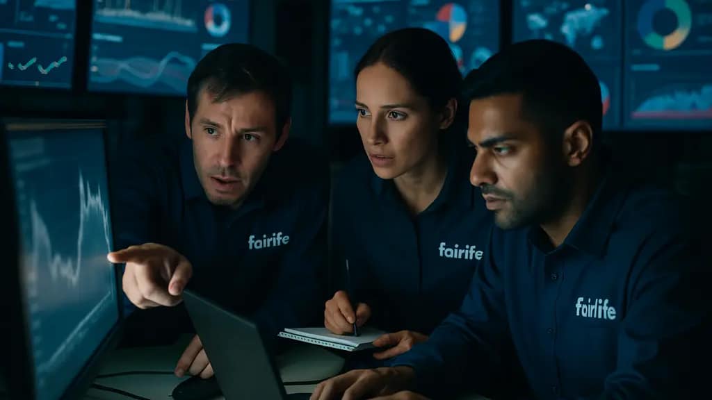 Fairlife Ransomware Impact shown through a paused dairy production line and team briefing