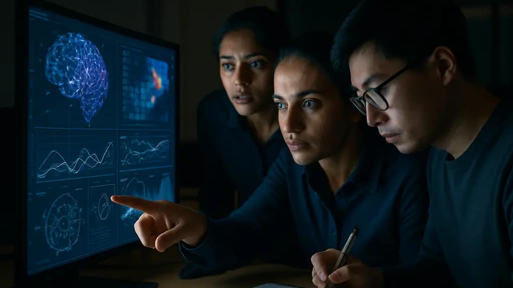 Unexpected AI behaviors shown as linked events on a security briefing dashboard