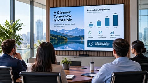 clear presentation slides