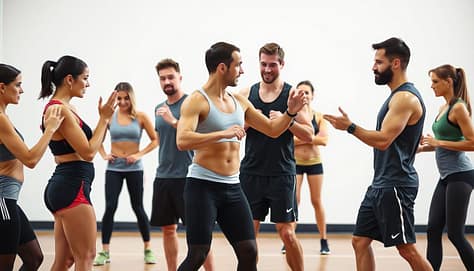 A group of athletic individuals engaged in dynamic sports coaching drills, captured in a well-lit indoor setting with a clean, minimalist background. The foreground showcases a diverse range of body language expressions, from demonstrative hand gestures to subtle shifts in posture, all focused on improving communication and awareness. The middle ground features coaches guiding their athletes through precise, technique-driven movements, their faces exuding a sense of focused intensity. The overall atmosphere conveys a balance of instructional rigor and collaborative energy, setting the stage for effective body language mastery. A group of athletic individuals engaged in dynamic sports coaching drills, captured in a well-lit indoor setting with a clean, minimalist background. The foreground showcases a diverse range of body language expressions, from demonstrative hand gestures to subtle shifts in posture, all focused on improving communication and awareness. The middle ground features coaches guiding their athletes through precise, technique-driven movements, their faces exuding a sense of focused intensity. The overall atmosphere conveys a balance of instructional rigor and collaborative energy, setting the stage for effective body language mastery.