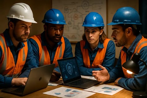 Water Cyber Resilience briefing with utility operators reviewing control system risks