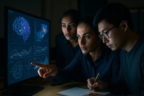Unexpected AI behaviors shown as linked events on a security briefing dashboard