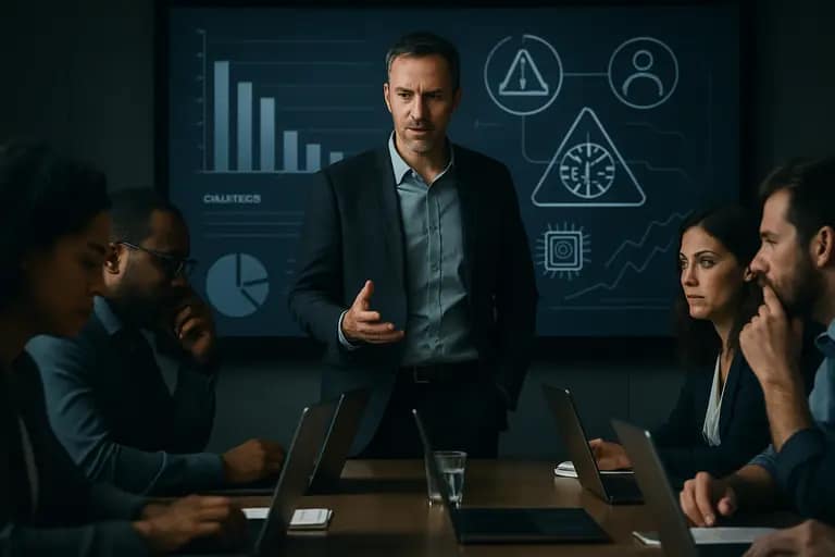 Operations team studying dashboards for AI cluster power and reliability
