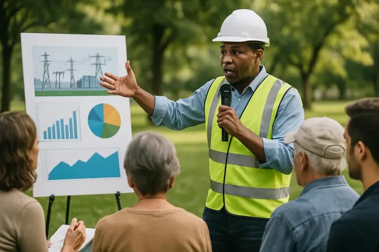 Utility leaders holding a focused briefing around a conference table